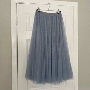 NWT dusty blue tulle skirt